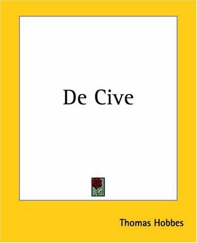 Cover for Thomas Hobbes · De Cive (Paperback Book) (2004)