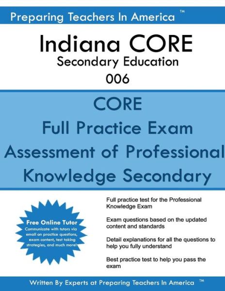 Cover for Preparing Teachers in America · Indiana Core Secondary Education 006 (Paperback Book) (2016)