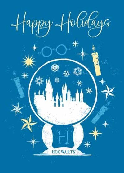 Cover for Insight Editions · Harry Potter: Hogwarts Snow Globe Embellished Card - HP Holiday Card (Lernkarteikarten) (2020)