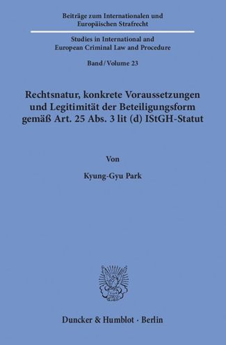 Cover for Park · Rechtsnatur, konkrete Voraussetzun (Buch) (2015)