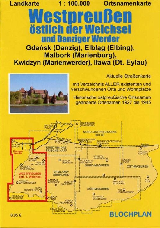 Cover for Bloch · Landkarte Westpreußen östlich der (Book)