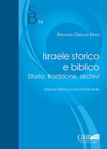 Cover for Reinhard Gregor Kratz · Israele Storico E Biblico (Paperback Book) (2020)