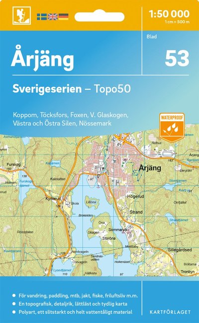Cover for Arjang - Sverigeserien Topo50 (Map) (2025)