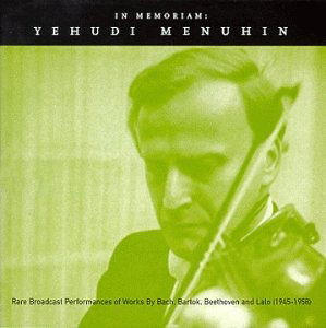 In Memoriam - Menuhin / Bach / Bartok / Beethoven / Lalo - Music - MA4 - 0017685105326 - February 22, 2000