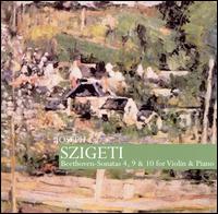 Cover for Joseph Szigeti · Sonatas 4, 9&amp;10 For Violin &amp; Piano (CD) (1990)