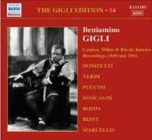 Gigli Volume 14 - Gigli Volume 14 - Musiikki - Naxos Historical - 0747313310326 - tiistai 31. lokakuuta 2006