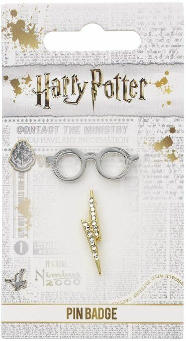 Harry Potter Glasses & Lightning Bolt Pin Badge - Harry Potter - Koopwaar - HARRY POTTER - 5055583428326 - 31 juli 2021