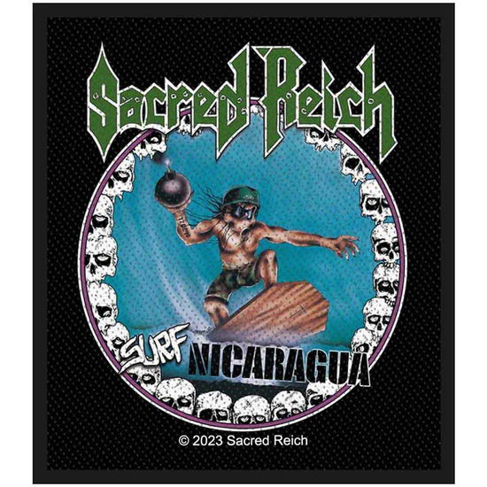 Sacred Reich Standard Patch: Surf Nicaragua - Sacred Reich - Produtos - - 5056365726326 - 7 de dezembro de 2023