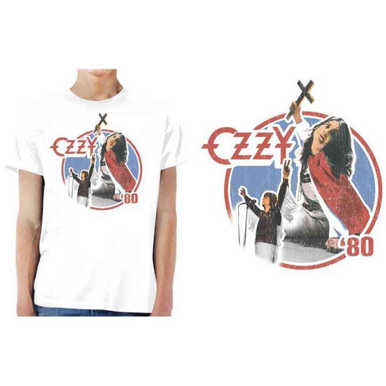 Cover for Ozzy Osbourne · Ozzy Osbourne Unisex T-Shirt: Blizzard of Ozz '80 (T-shirt) [size S] [White - Unisex edition]