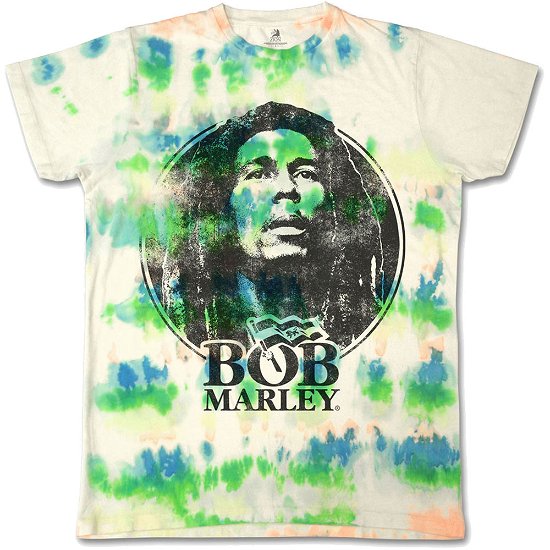 Cover for Bob Marley · Bob Marley Unisex T-Shirt: Black &amp; White Logo (Wash Collection) (T-shirt) [size L] [White - Unisex edition]