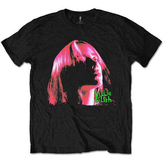 Billie Eilish Unisex T-Shirt: Neon Shadow Pink - Billie Eilish - Mercancía -  - 5056368697326 - 