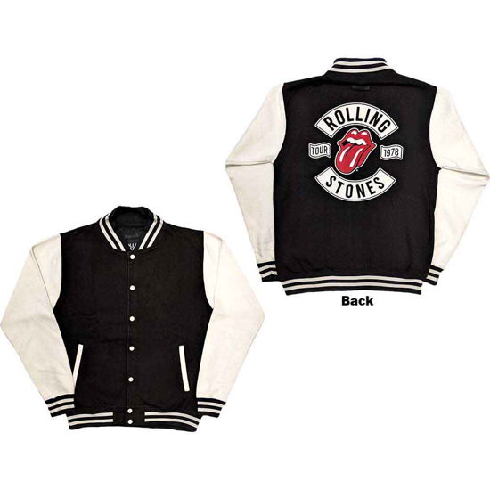 The Rolling Stones Unisex Varsity Jacket: Tour '78 (Back Print) - The Rolling Stones - Koopwaar -  - 5056561069326 - 