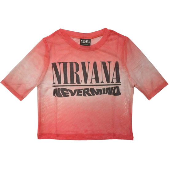 Nirvana Ladies Crop Top: Nevermind Wavy Logo (Mesh) - Nirvana - Merchandise -  - 5056561085326 - 