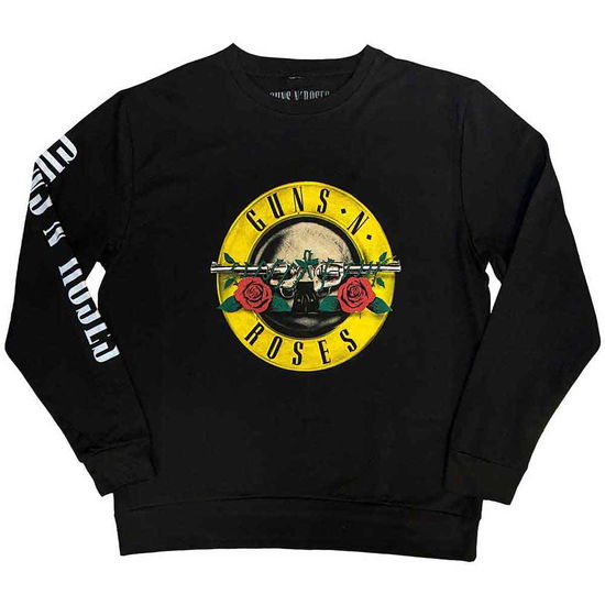 Cover for Guns N Roses · Guns N' Roses Unisex Sweatshirt: Classic Logo (Black) (Sleeve Print) (Bekleidung) [size XS] (2024)