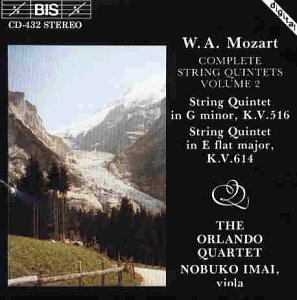 String Quintet 2 in G - Mozart / Imai / Orlando Quartet - Muziek - Bis - 7318590004326 - 26 september 1994