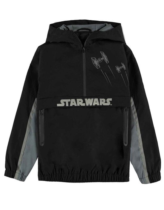 Boys Reflective Tech Hoodie - 122/128 Premium Hooded Sweatshirts M Black - Star Wars - Music -  - 8718526363326 - 