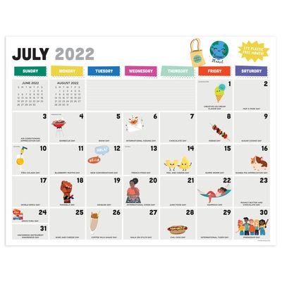Cover for TF Publishing · Cal 2023- Academic Year July 2022 - June 2023 Every Day's a Holiday Large Desk Pad Monthly Blotter (Calendar) (2022)