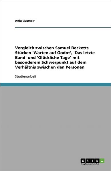 Cover for Gutmair · Vergleich zwischen Samuel Becke (Book) [German edition] (2013)