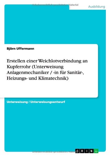 Cover for Uffermann · Erstellen einer Weichlotverbi (Book) [German edition] (2011)