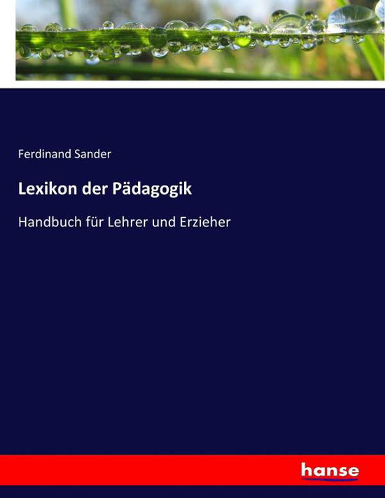 Cover for Sander · Lexikon der Pädagogik (Book) (2017)