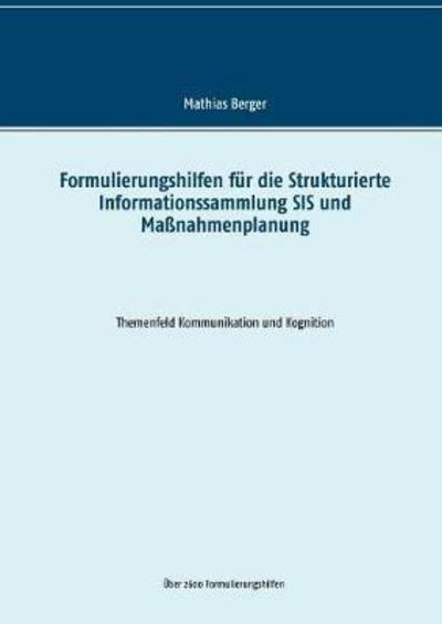 Cover for Berger · Formulierungshilfen für die Stru (Buch) (2017)