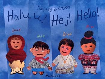 Cover for Julie Edel Hardenberg · Haluu! Hej! Hello! (Hæftet bog) [1. udgave] (2003)