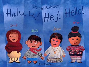 Cover for Julie Edel Hardenberg · Haluu! Hej! Hello! (Sewn Spine Book) [1.º edición] (2003)