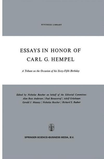 Cover for N Rescher · Essays in Honor of Carl G. Hempel: A Tribute on the Occasion of his Sixty-Fifth Birthday - Synthese Library (Paperback Book) [Softcover reprint of hardcover 1st ed. 1969 edition] (2010)