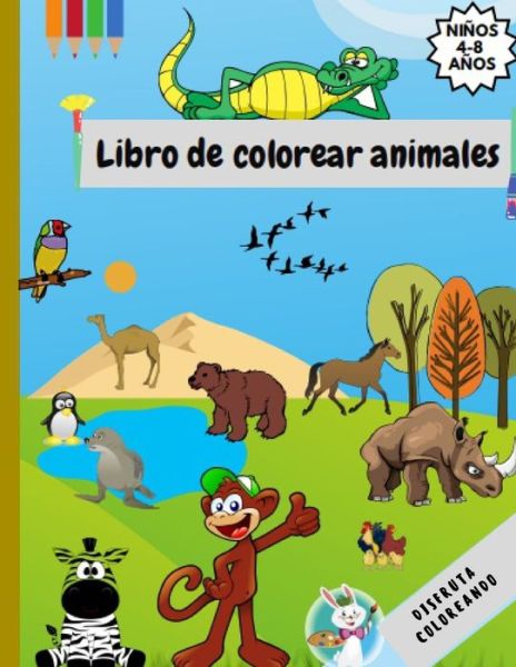 Cover for Simba Colorear · Libro de colorear animales Disfruta coloreando Niños 4-8 años. (Paperback Book) (2021)