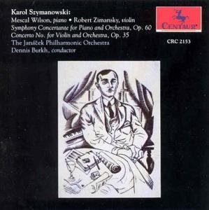Symphony Concertante - Szymanowski / Burkh / Janacek Philharmonic - Musique - Centaur - 0044747215327 - 6 octobre 1993