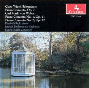 Cover for Wieck-schumann / Weber / Rich / Burkh · Concerto for Piano &amp; Orchestra in a Minor Op 7 (CD) (1996)