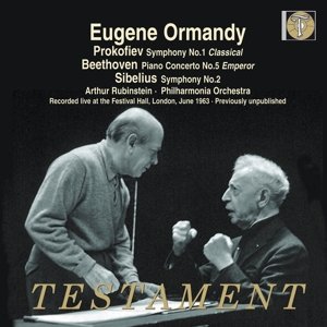 Cover for Philharmonia Orchestra / Rubinstein, Artur / Ormandy, Eugene · Symphony No.  1 / Piano Concerto No.  5 / Symphony No.  2 Testament Klassisk (CD) (2015)