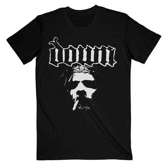 Cover for Down · Down Unisex T-Shirt: Face (T-shirt) [size L] [Black - Unisex edition] (2019)