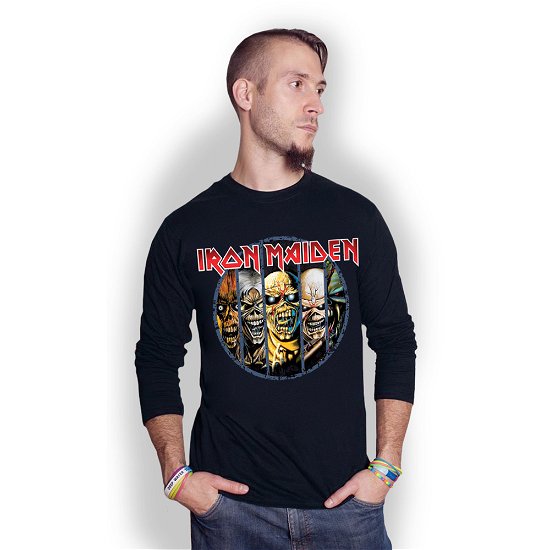Iron Maiden Unisex Long Sleeved T-Shirt: Eddie Evolution - Iron Maiden - Gadżety - Global - Apparel - 5055295373327 - 