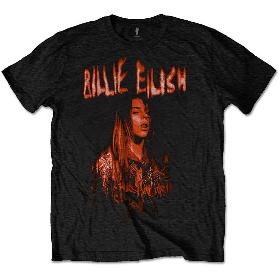 Cover for Billie Eilish · Billie Eilish Unisex T-Shirt: Spooky Logo (T-shirt) [size L] [Black - Unisex edition]