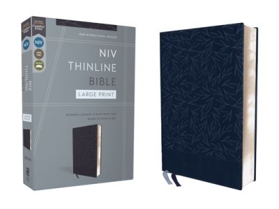 Cover for Zondervan · NIV, Thinline Bible, Large Print, Leathersoft, Navy, Red Letter, Comfort Print (Book) (2023)