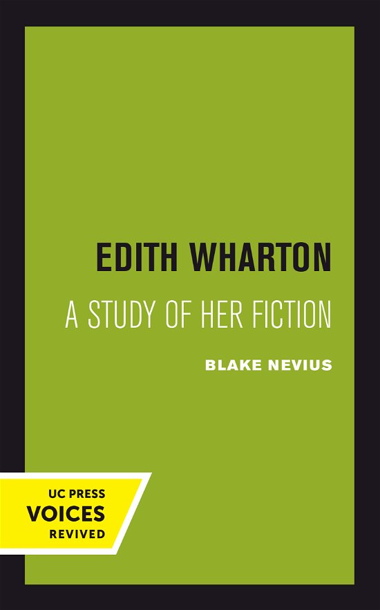 Cover for Blake Nevius · Edith Wharton: A Study of Her Fiction (Hardcover bog) (2024)