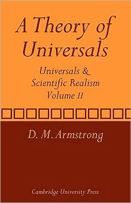 Cover for Armstrong, D. M. (University of Sydney) · A Theory of Universals: Volume 2: Universals and Scientific Realism (Paperback Book) (1980)