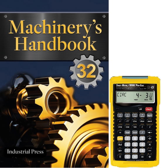 Cover for Erik Oberg · Machinery's Handbook 32nd Edition &amp; 4090 Sheet Metal / HVAC Pro Calc Calculator (Set): Large Print (Hardcover Book) [32nd Thirty-Second edition] (2024)