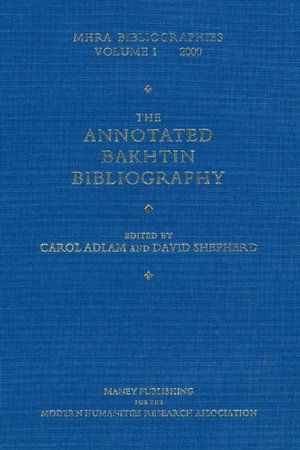 Cover for Carol Adlam · The Annotated Bakhtin Bibliography (Hardcover Book) (2000)