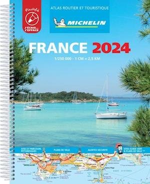 Cover for Michelin · France 2024 - Tourist &amp; Motoring Atlas A4 Laminated Spiral (Spiralbok) (2024)
