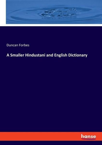 Cover for Forbes · A Smaller Hindustani and English (Book) (2018)