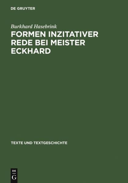 Cover for B. Hasebrink · Formen inzitativer Rede (Book) [German edition] (1992)