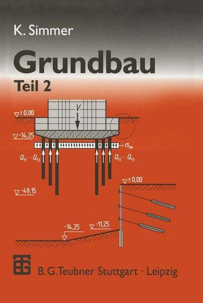 Cover for Konrad Simmer · Grundbau: Teil 2 Baugruben Und Grundungen (Innbunden bok) [18th 18., Vollst. Uberarb. Aufl. 1999 edition] (1999)