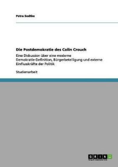 Cover for Sodtke · Die Postdemokratie des Colin Cro (Book)