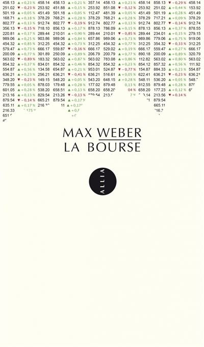 Cover for Max Weber · La bourse (Paperback Bog) (2019)