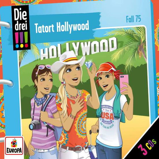 Cover for Die Drei !!! · Folge 75: Tatort Hollywood (CD) (2021)