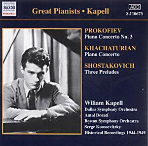 Prokofievpiano Concerto No 3 - Kapelldallas Sodorati - Musiikki - NAXOS HISTORICAL - 0636943167328 - maanantai 22. lokakuuta 2001