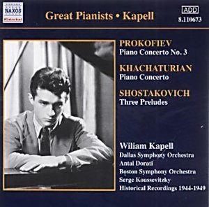 Prokofievpiano Concerto No 3 - Kapelldallas Sodorati - Musiikki - NAXOS HISTORICAL - 0636943167328 - maanantai 22. lokakuuta 2001