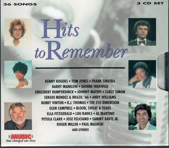 Cover for Kenny Rogers,Tom Jones,Frank Sinatra,Barry Manilow,Carly Simon... · HITS TO REMEMBER-Kenny Rogers,Tom Jones,Frank Sinatra,Barry Manilow,Ca (CD)